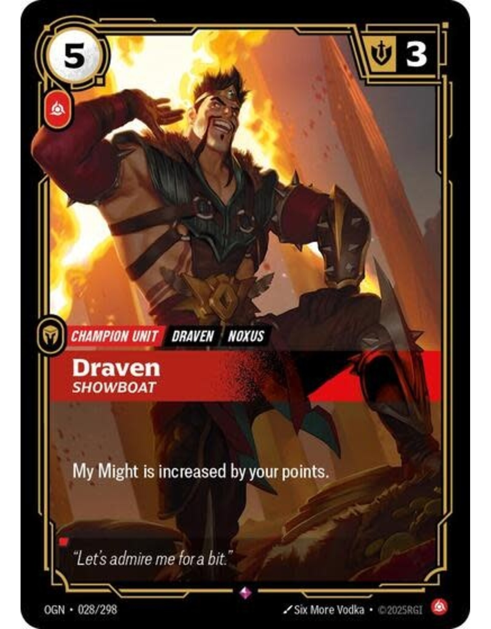 Draven - Showboat - 028/298 (Foil, Rare)