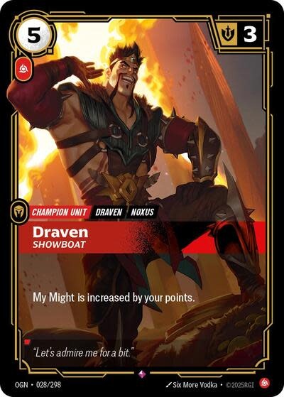 Draven - Showboat - 028/298 (Foil, Rare)