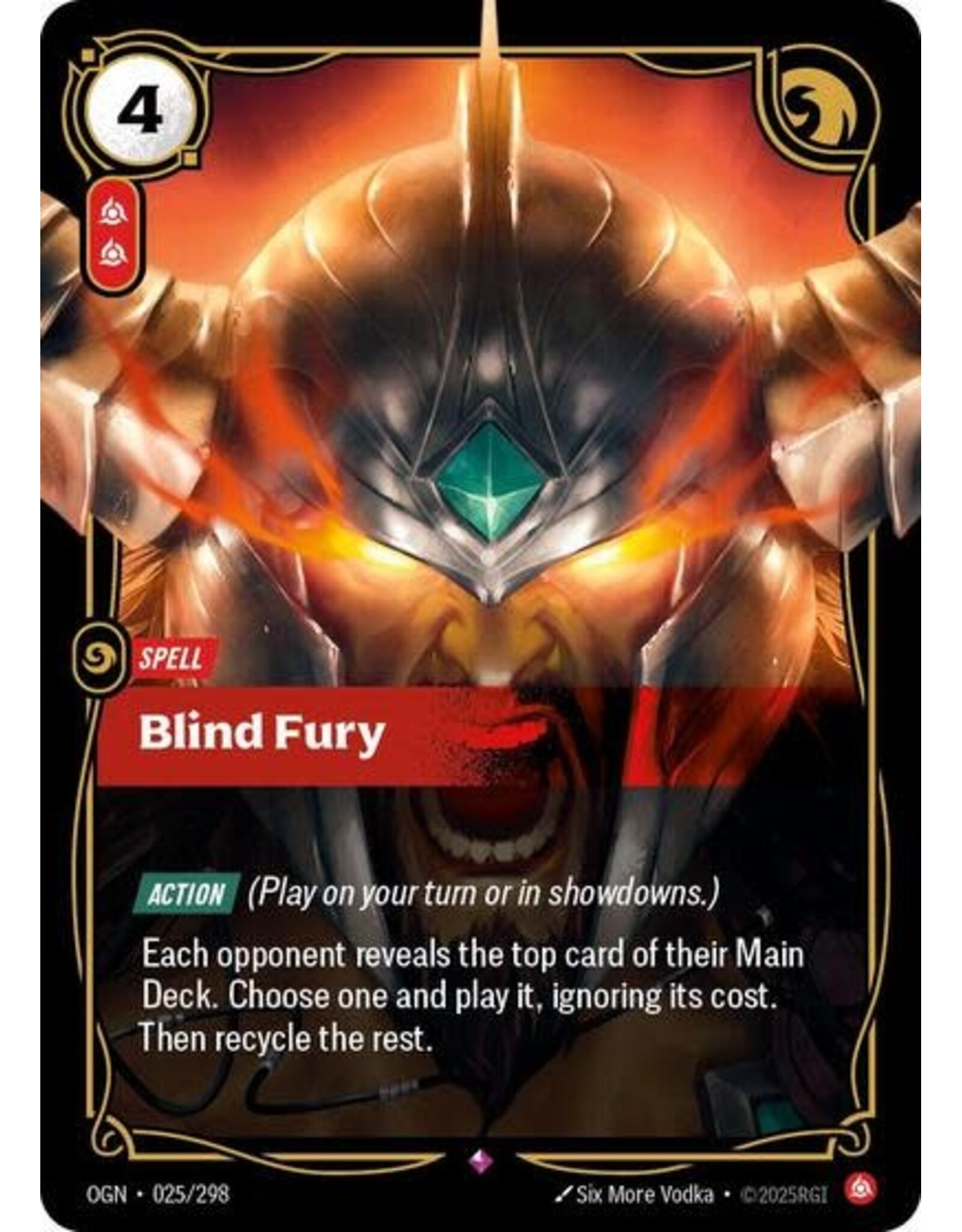 Blind Fury - 025/298 (Foil, Rare)