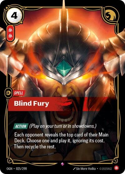 Blind Fury - 025/298 (Foil, Rare)