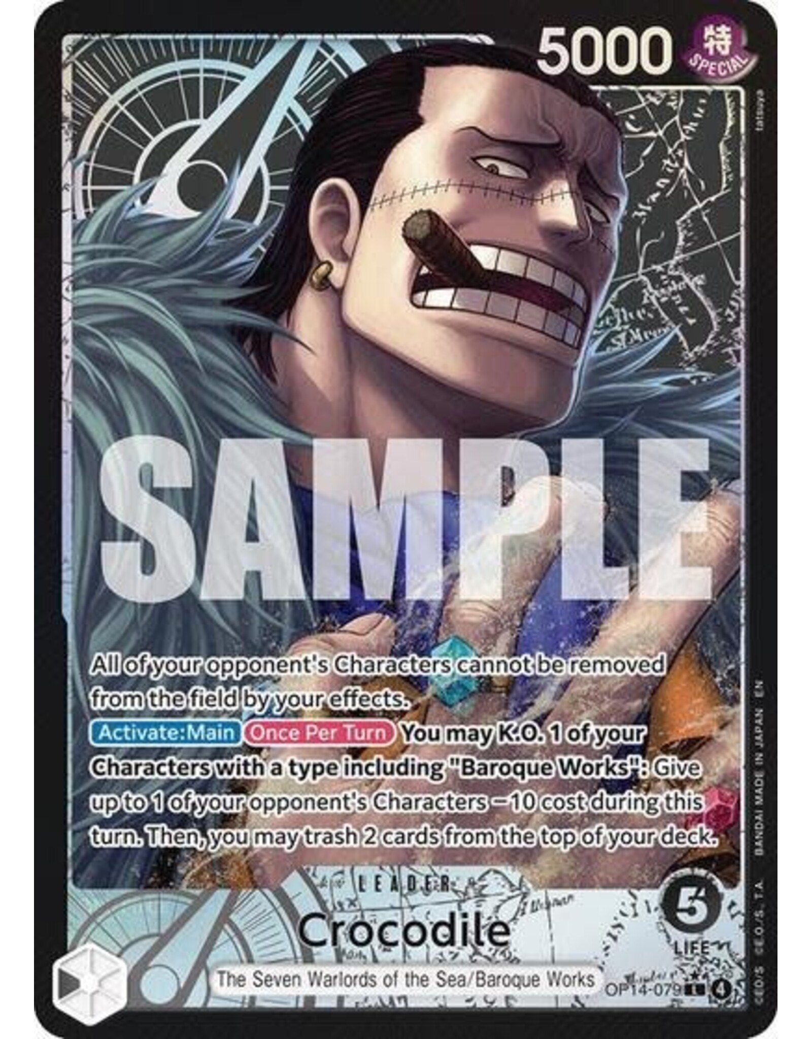 Crocodile - OP14-079 (Alternate Art) (Foil, L)