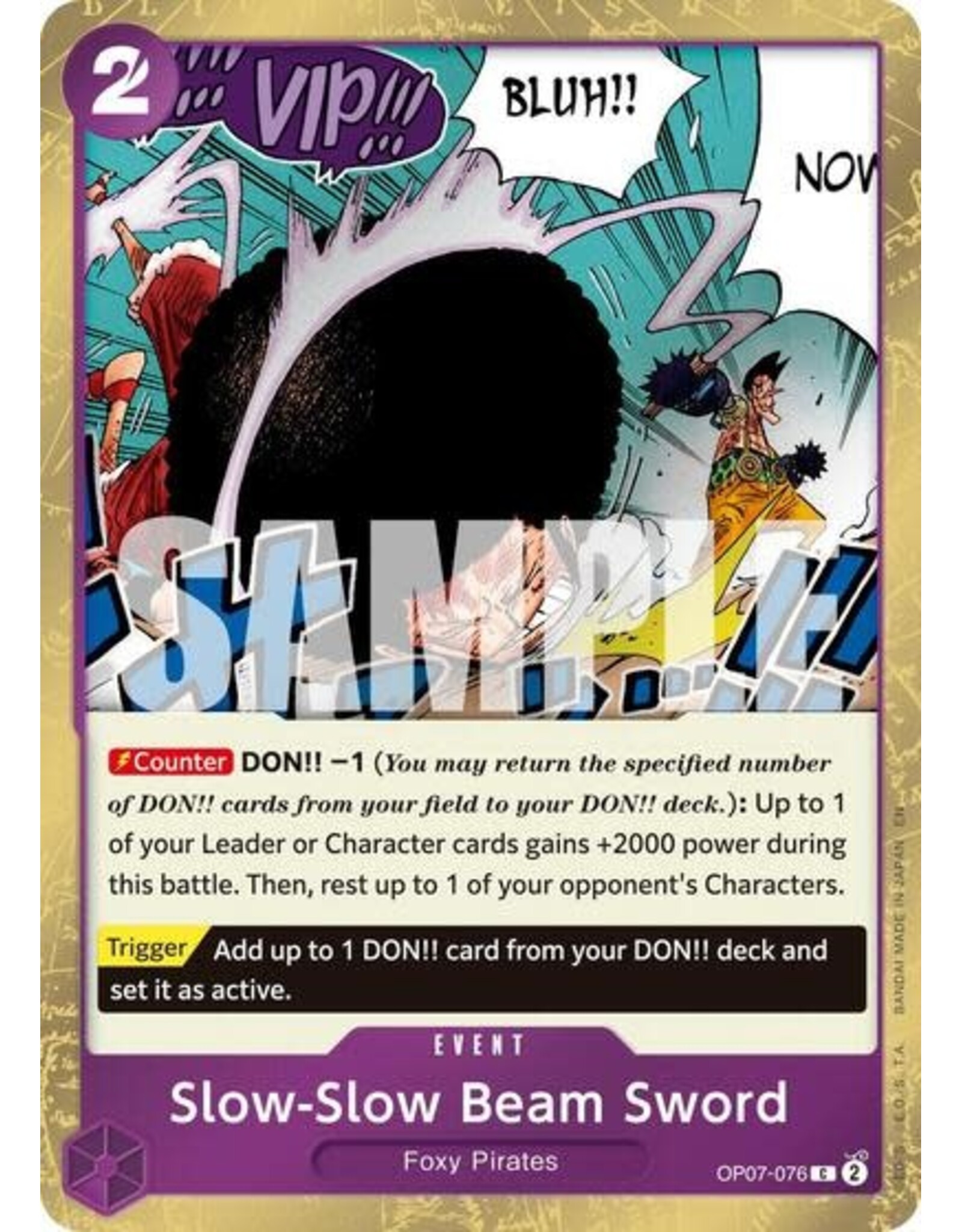 Slow-Slow Beam Sword (Pirate Foil) - OP07-076 (Foil, C)