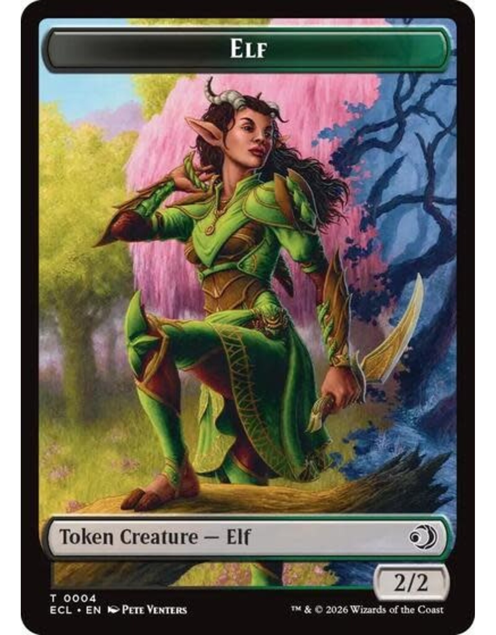 Elf // Kithkin (0007) Double-Sided Token - 4 // 7 (Foil, T)