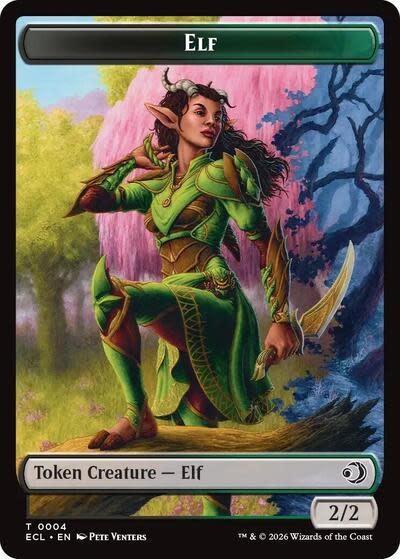 Elf // Kithkin (0007) Double-Sided Token - 4 // 7 (Foil, T)