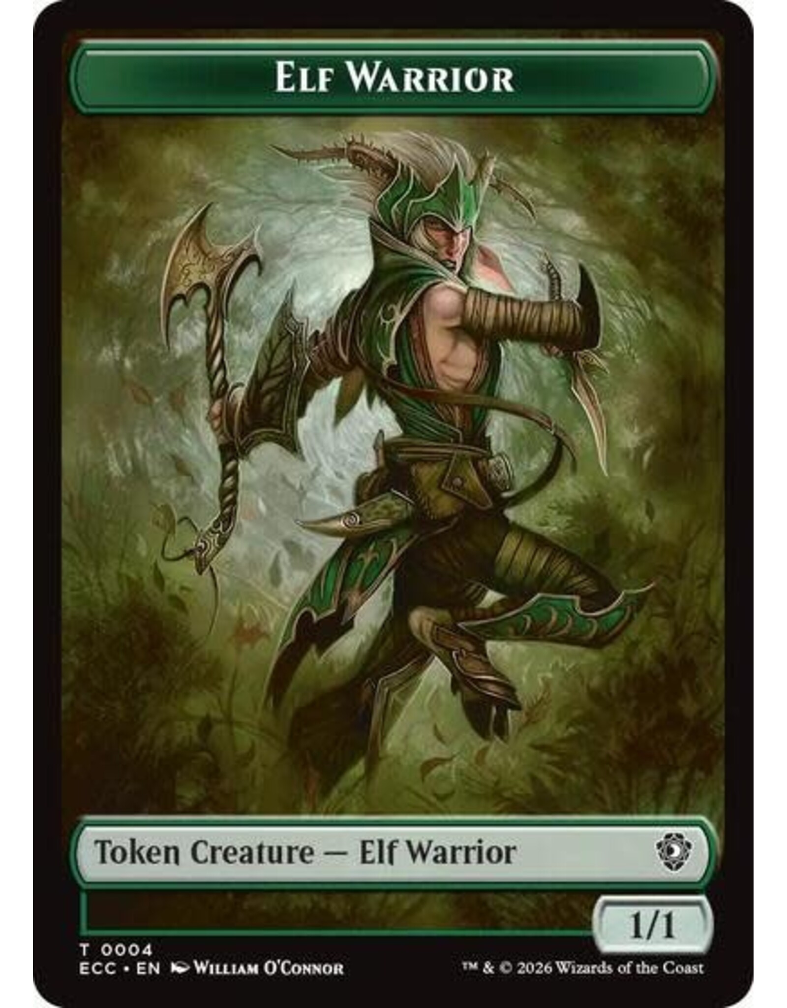Elf Warrior (0004) // Plant (0005) Double-Sided Token - 4 // 5 (Foil, T)