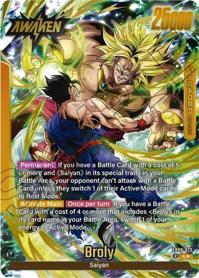Broly - FB08-073 (Alternate Art) (Holofoil, Leader)