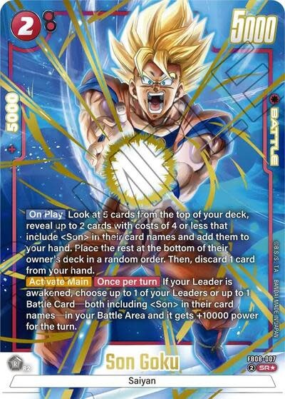 Son Goku - FB08-007 (Alternate Art) (Holofoil, Super Rare)