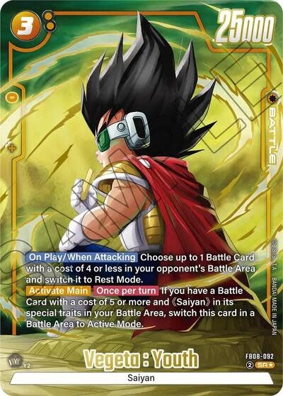 Vegeta : Youth (Alternate Art) - FB08-092 (Holofoil, Super Rare)