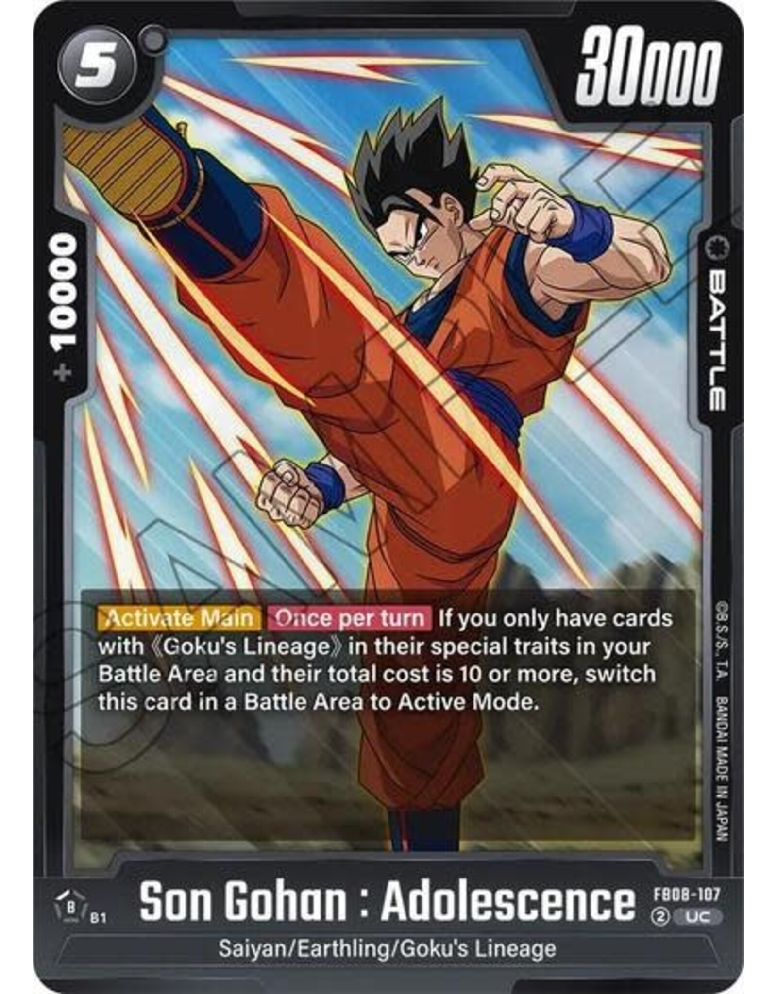 Son Gohan : Adolescence - FB08-107 (Normal, Uncommon)