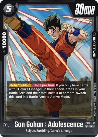 Son Gohan : Adolescence - FB08-107 (Normal, Uncommon)