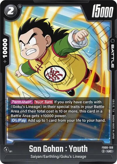 Son Gohan : Youth - FB08-109 (Normal, Uncommon)