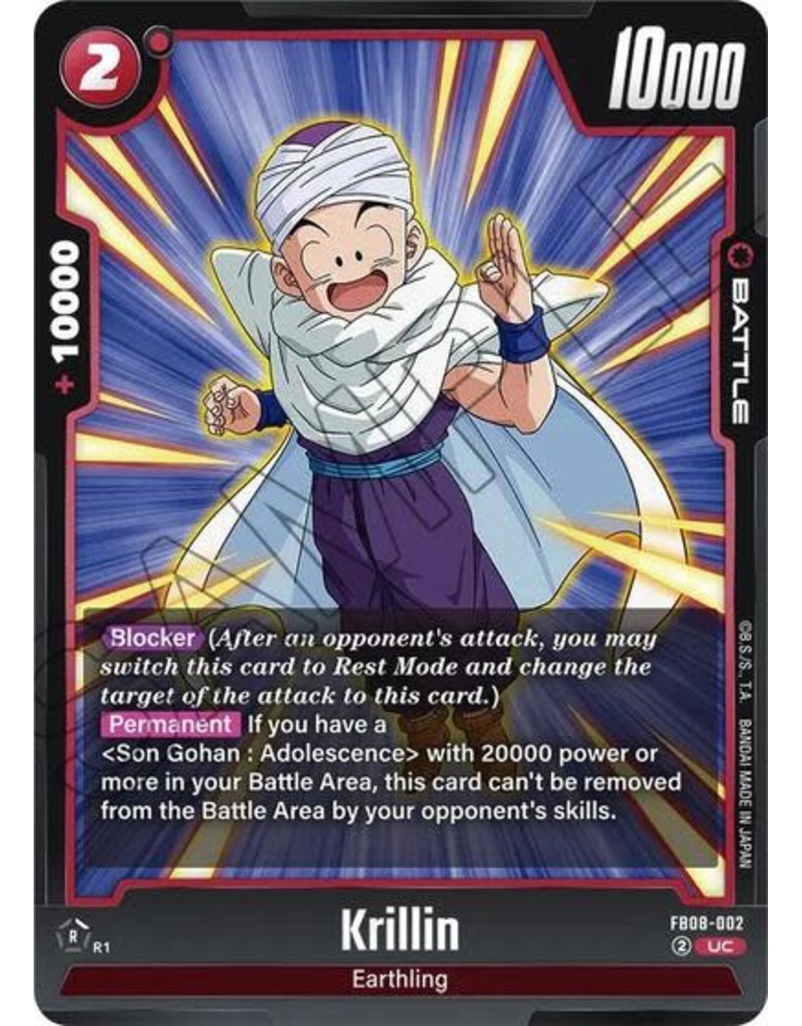 Krillin - FB08-002 (Normal, Uncommon)