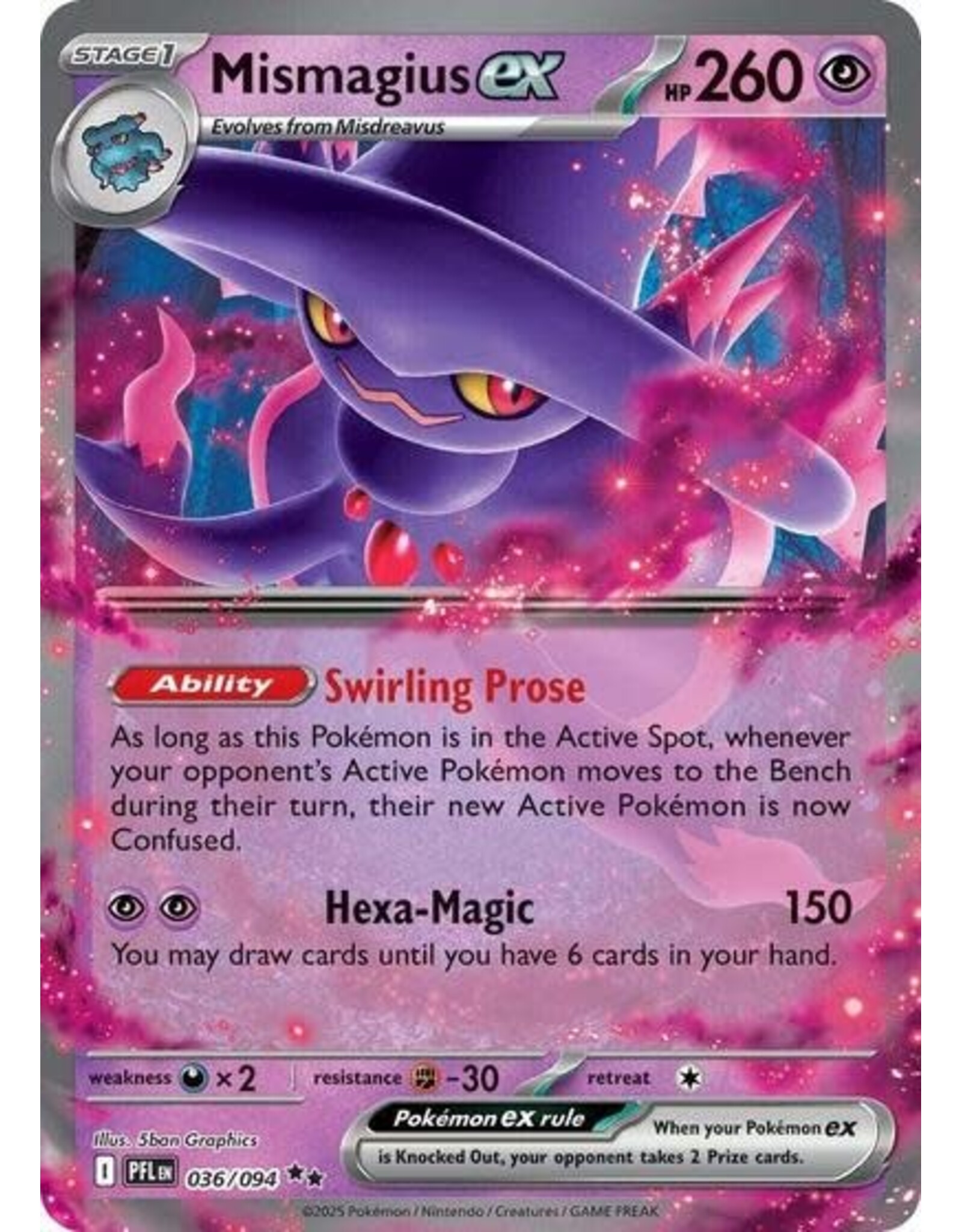 Mismagius ex - 036/094 - 036/094 (Holofoil, Double Rare)