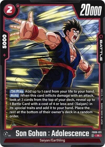 Son Gohan : Adolescence - FB08-011 (Holofoil, Rare)