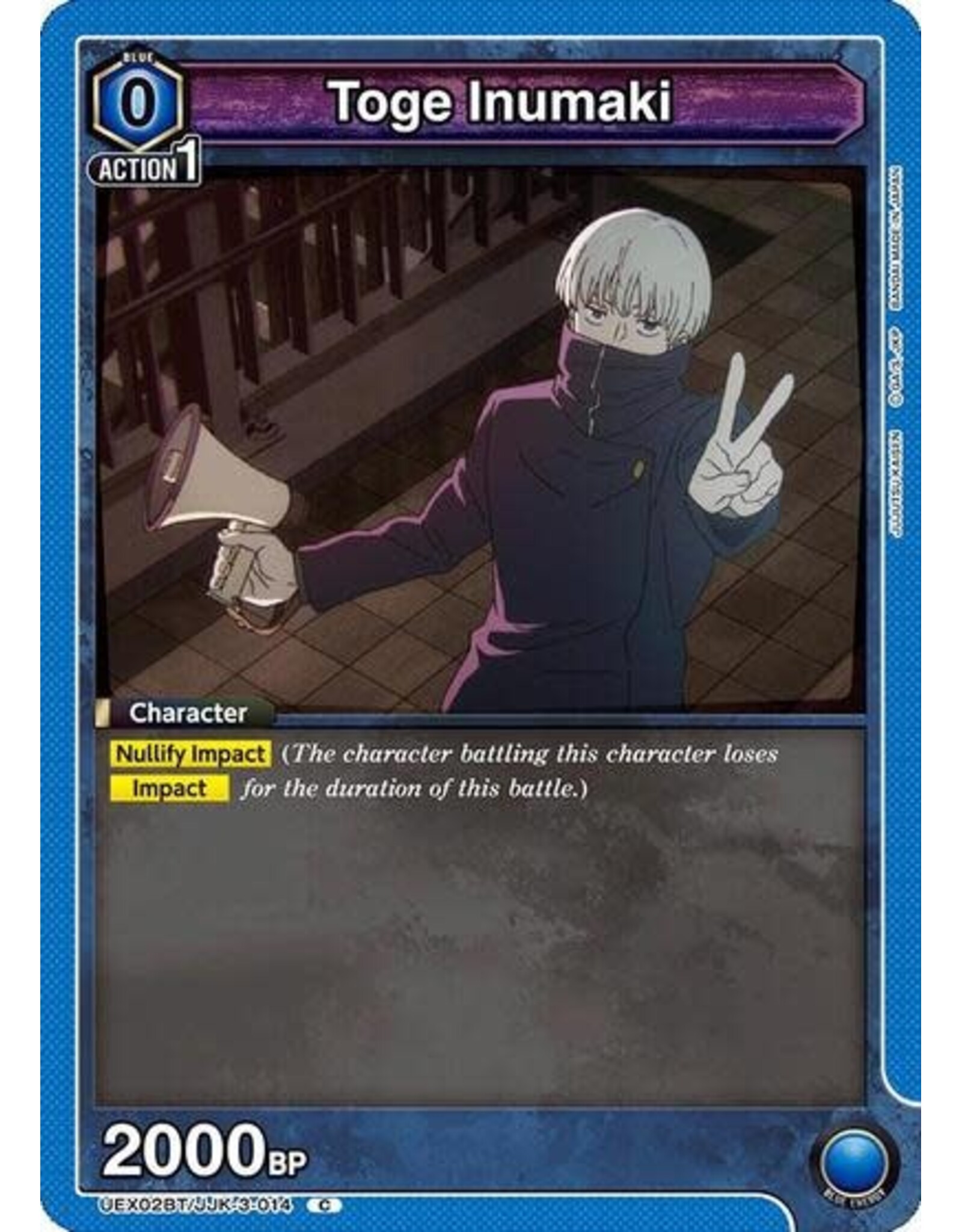 Toge Inumaki (014) (Box Topper Foil) - UEX02BT/JJK-3-014 (Foil, Common)