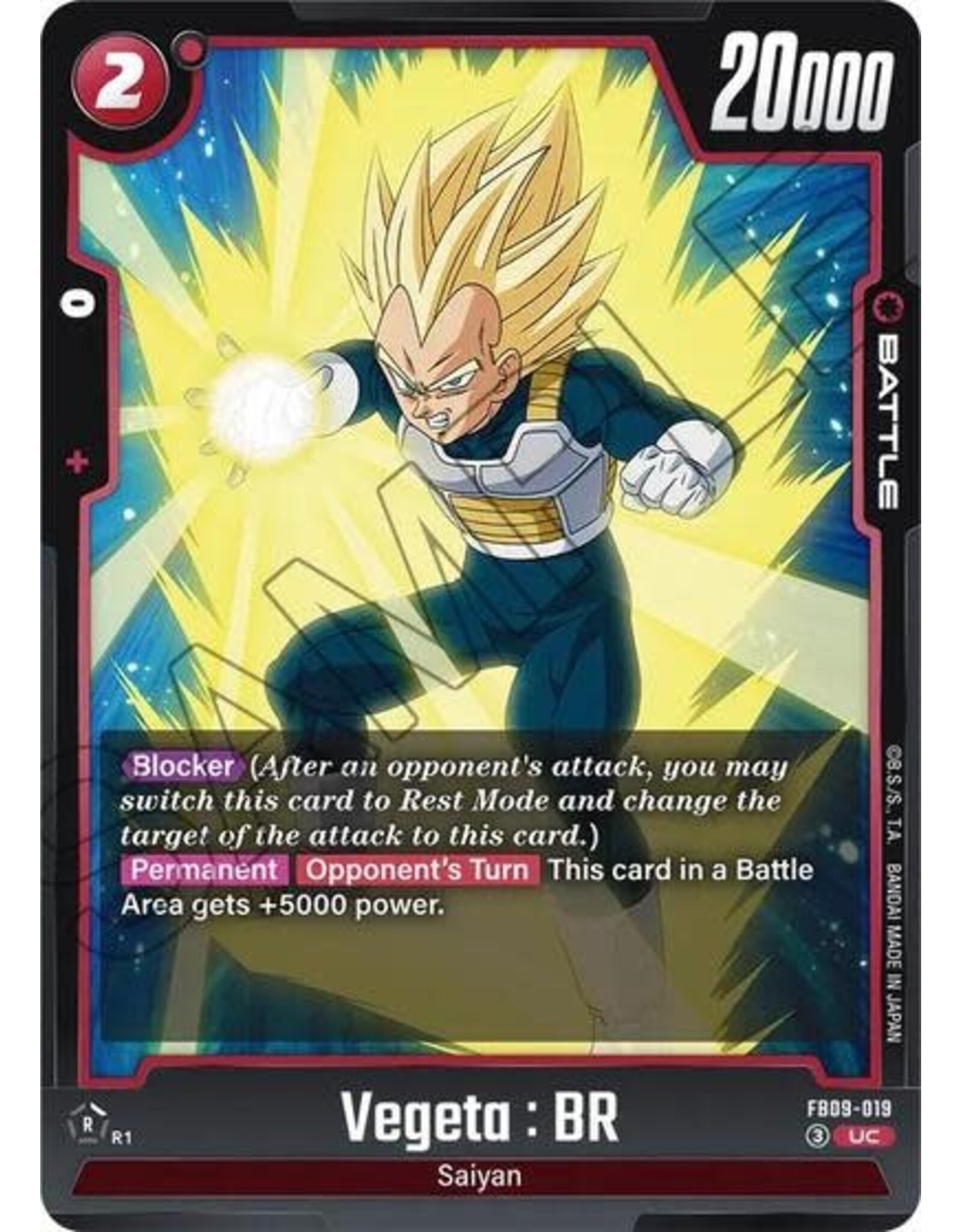 Vegeta : BR - FB09-019 (Normal, Uncommon)