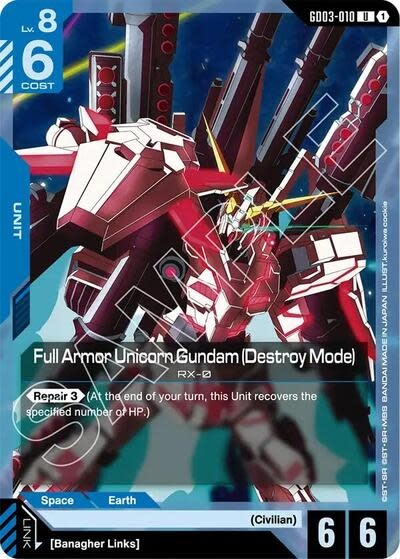 Full Armor Unicorn Gundam (Destroy Mode) - GD03-010 (Normal, Uncommon)