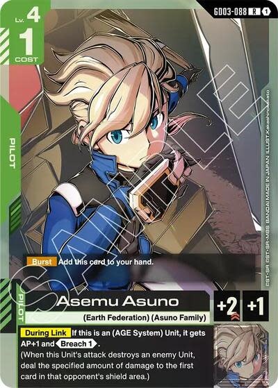 Asemu Asuno - GD03-088 (Holofoil, Rare)