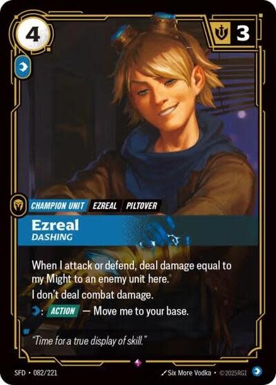 Ezreal - Dashing - 082/221 (Foil, Rare)