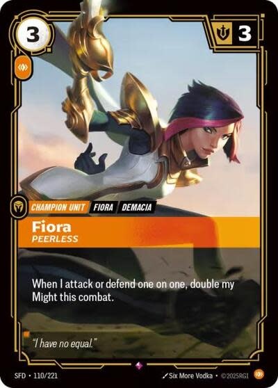 Fiora - Peerless - 110/221 (Foil, Rare)