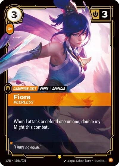 Fiora - Peerless (Alternate Art) - 110a/221 (Foil, Showcase)