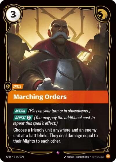 Marching Orders - 114/221 (Foil, Rare)