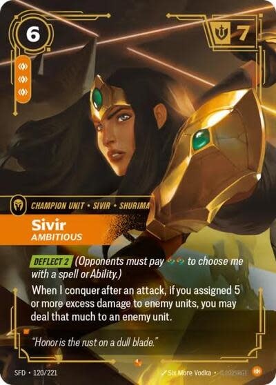 Sivir - Ambitious - 120/221 (Foil, Epic)