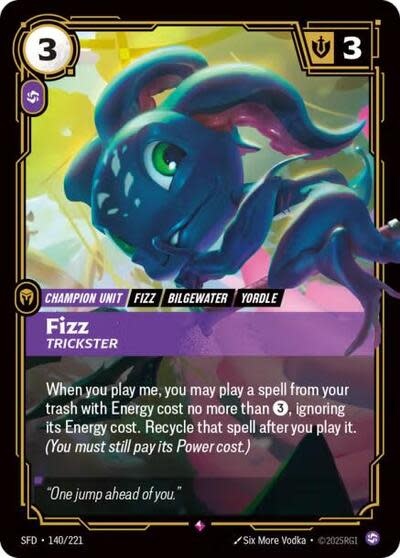 Fizz - Trickster - 140/221 (Foil, Rare)
