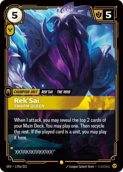 Rek'Sai - Swarm Queen (Alternate Art) - 170a/221 (Foil, Showcase)