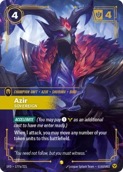 Azir - Sovereign (Alternate Art) - 177a/221 (Foil, Showcase)