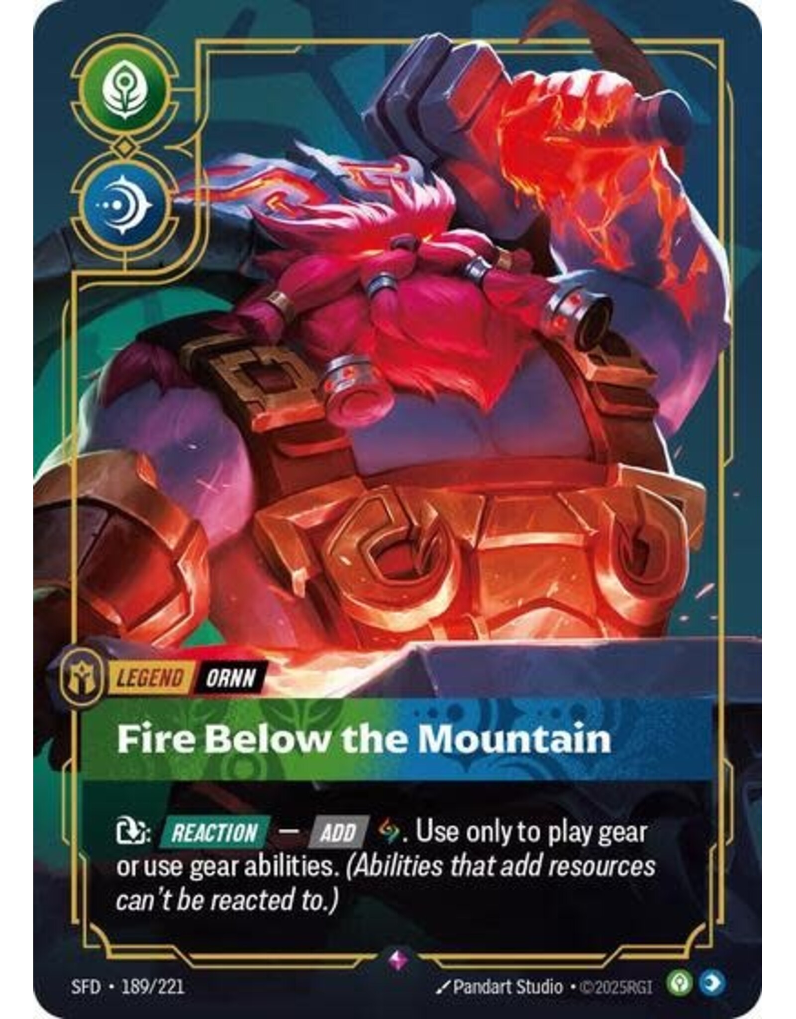 Ornn - Fire Below the Mountain - 189/221 (Foil, Rare)