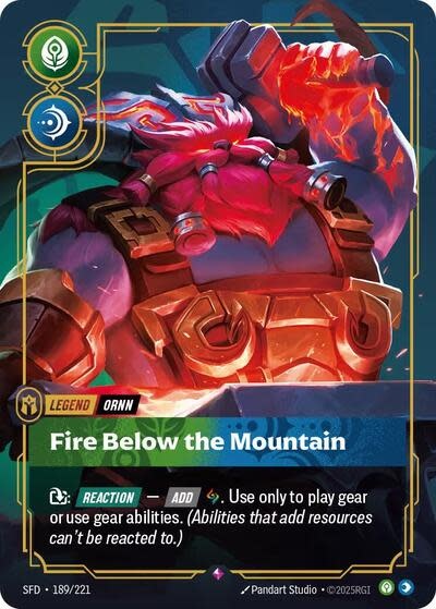 Ornn - Fire Below the Mountain - 189/221 (Foil, Rare)