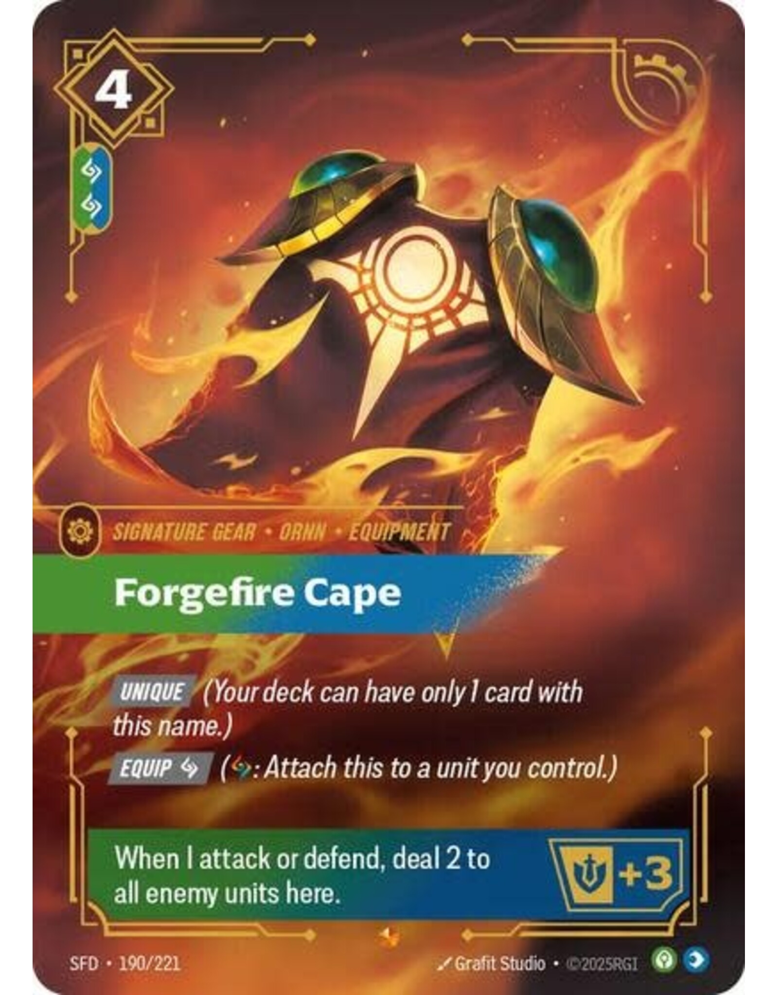 Forgefire Cape - 190/221 (Foil, Epic)