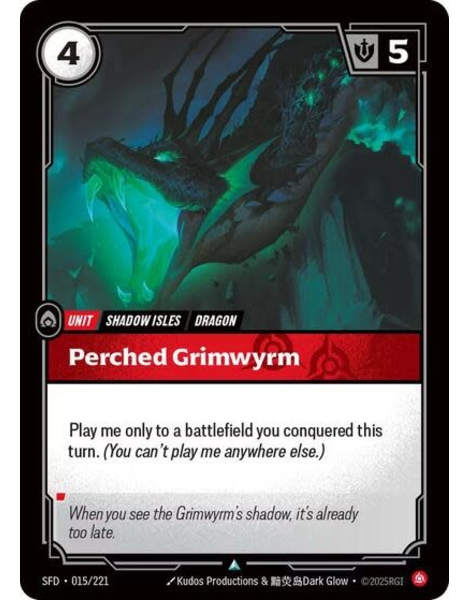 Perched Grimwyrm - 015/221 (Normal, Uncommon)