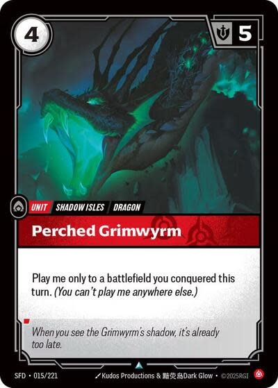 Perched Grimwyrm - 015/221 (Normal, Uncommon)