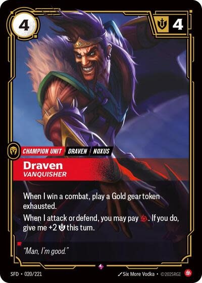 Draven - Vanquisher - 020/221 (Foil, Rare)
