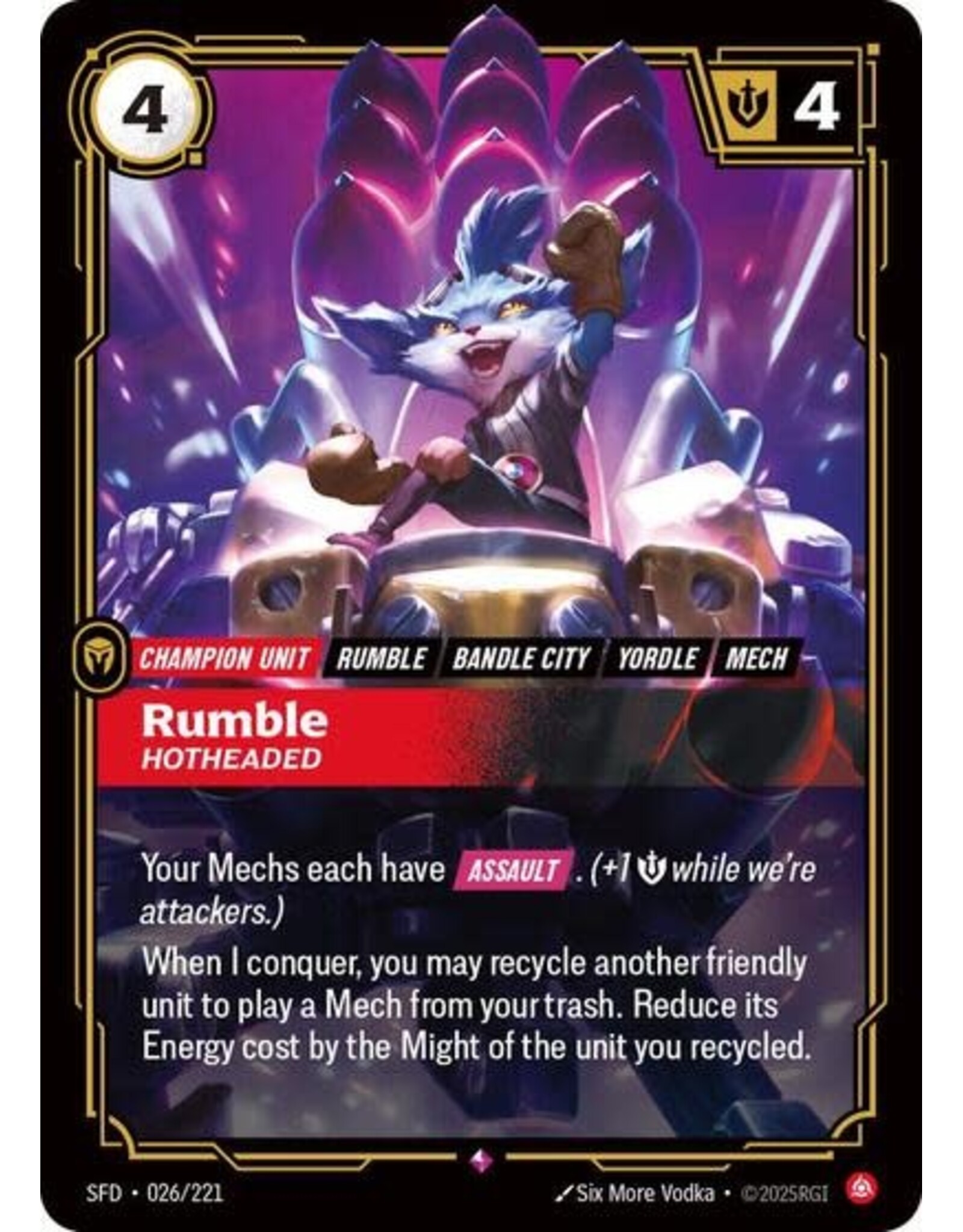 Rumble - Hotheaded - 026/221 (Foil, Rare)