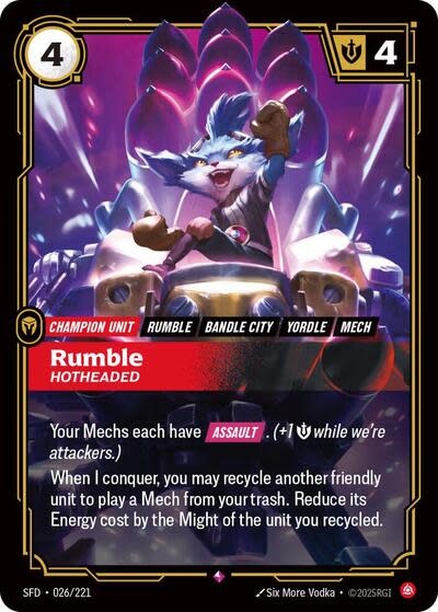 Rumble - Hotheaded - 026/221 (Foil, Rare)