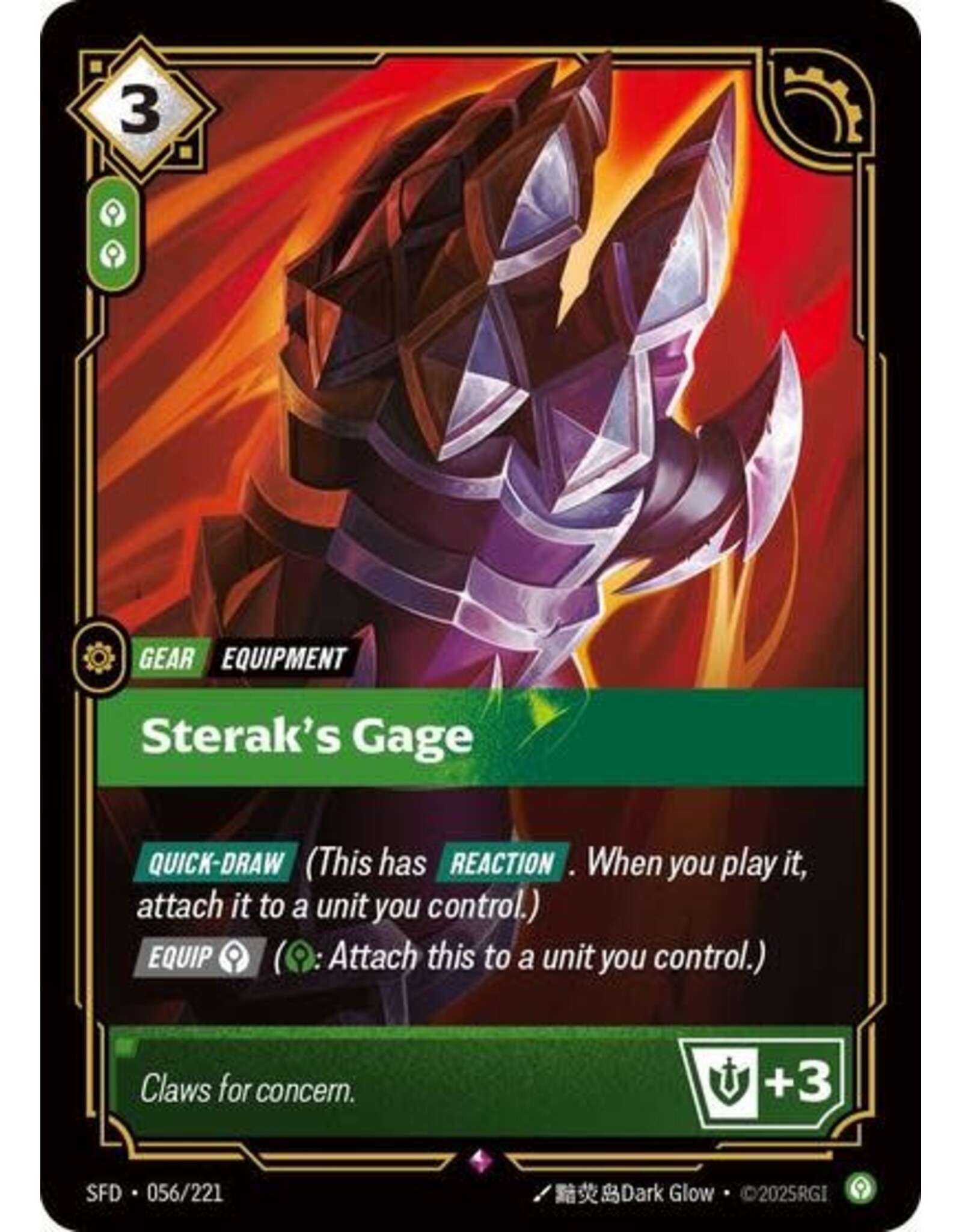 Sterak's Gage - 056/221 (Foil, Rare)