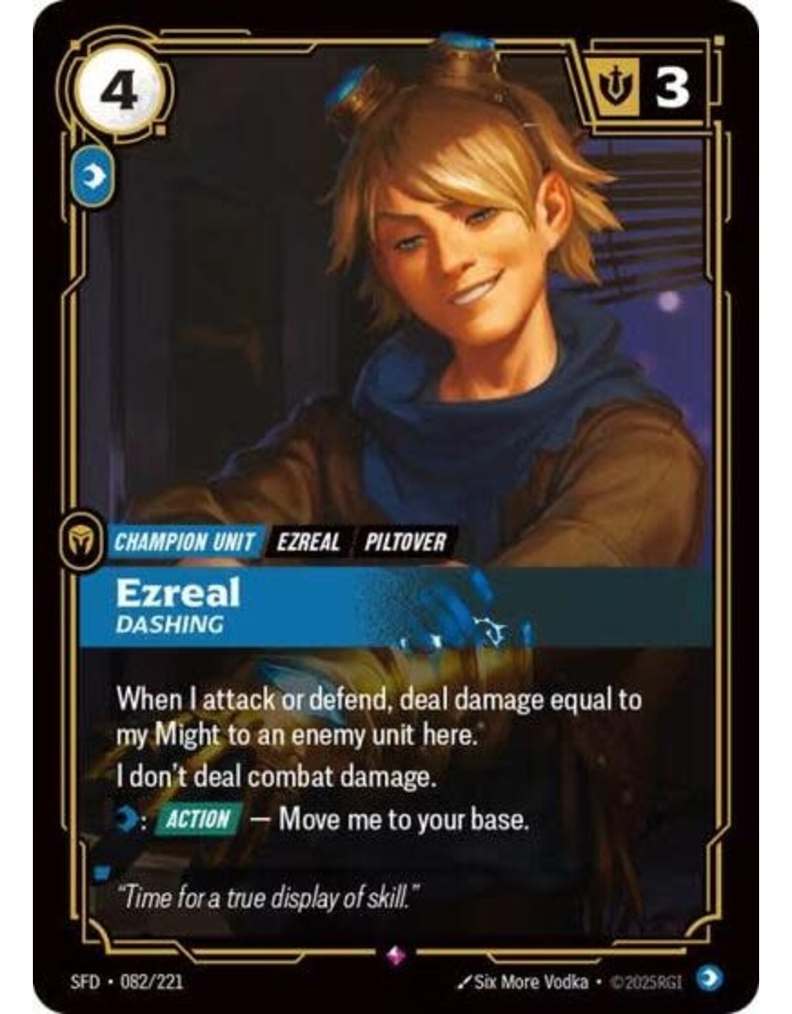 Ezreal - Dashing - 082/221 (Foil, Rare)