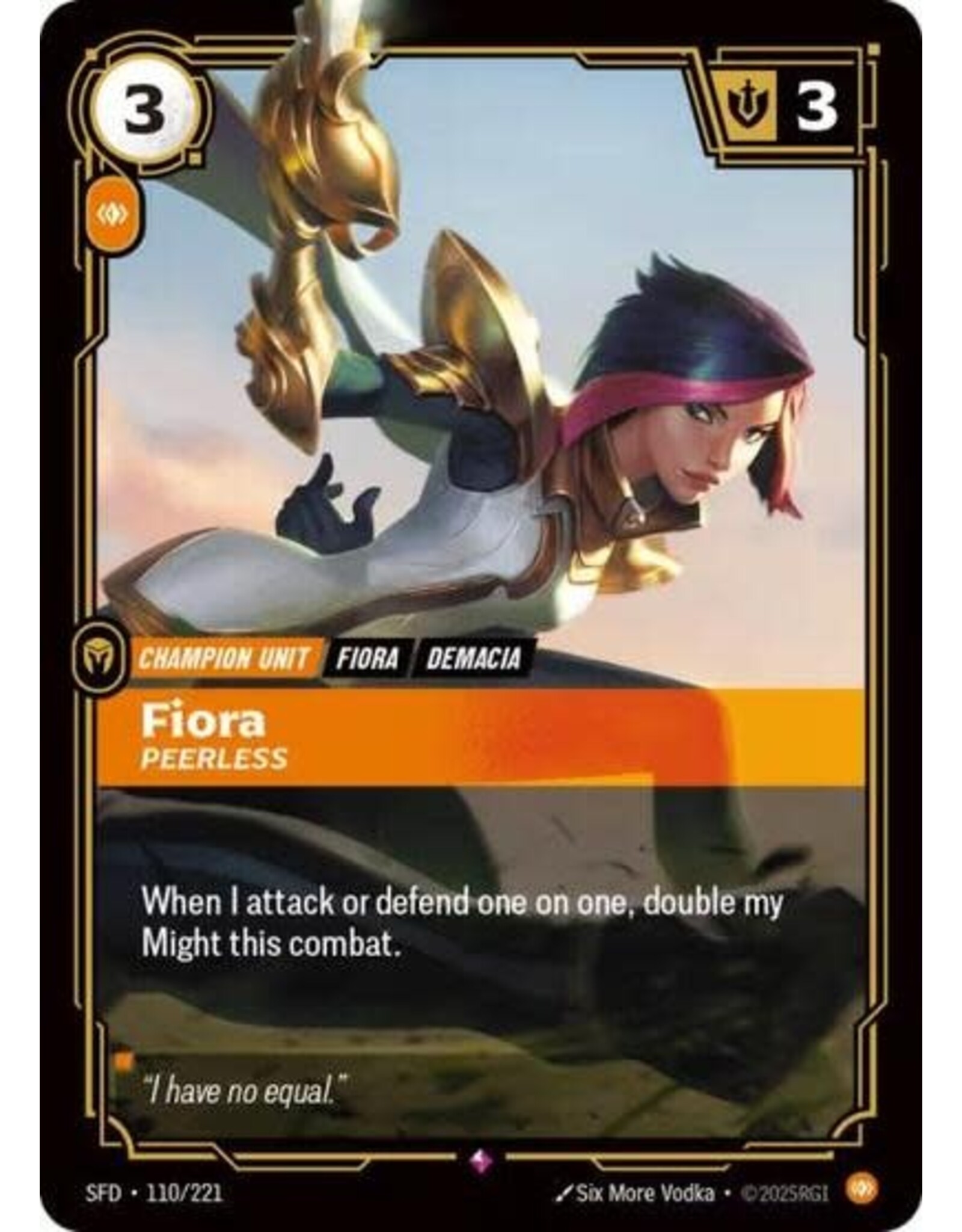 Fiora - Peerless - 110/221 (Foil, Rare)
