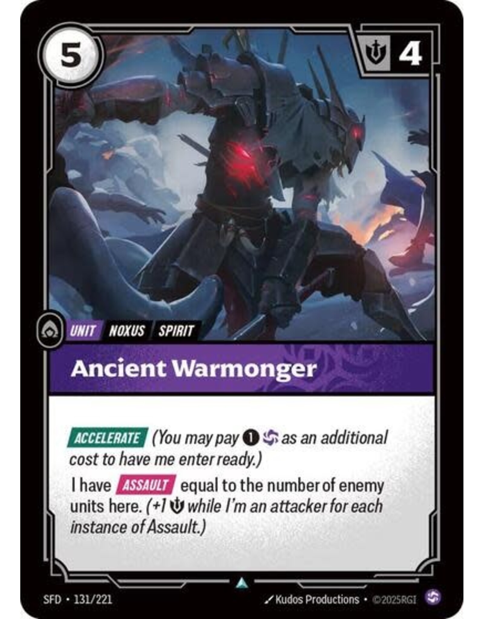 Ancient Warmonger - 131/221 (Normal, Uncommon)