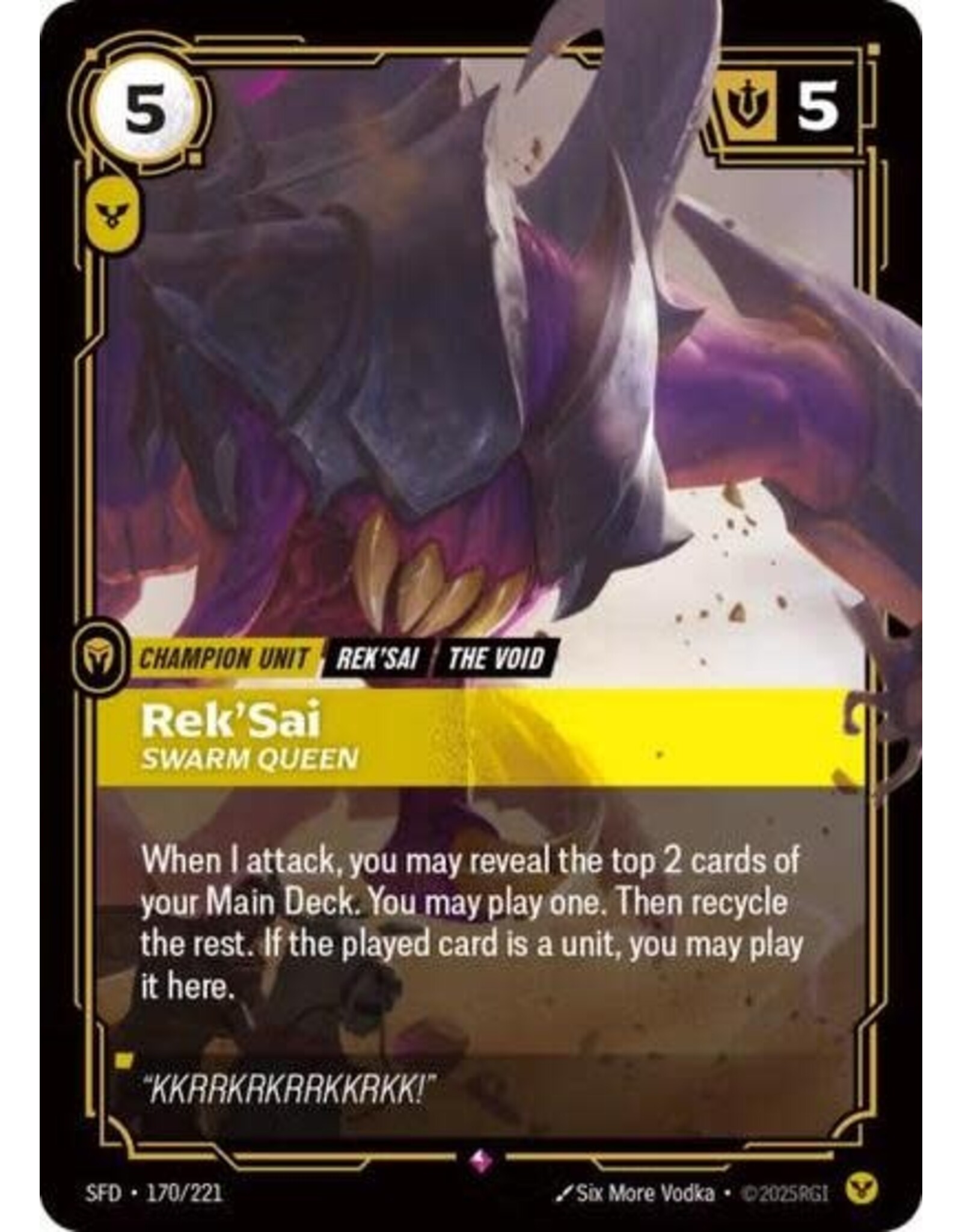Rek'Sai - Swarm Queen - 170/221 (Foil, Rare)