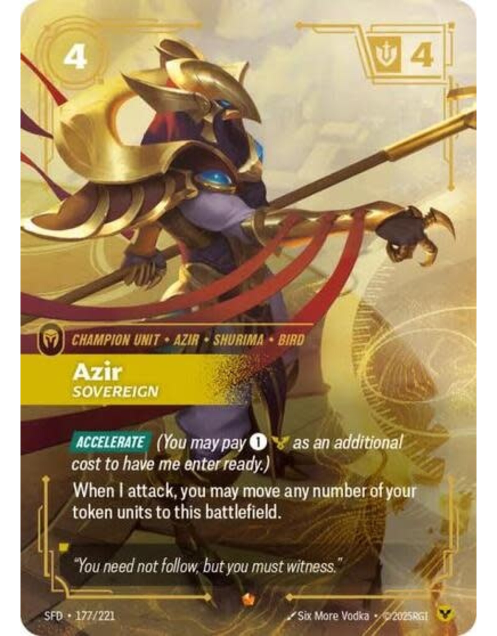 Azir - Sovereign - 177/221 (Foil, Epic)