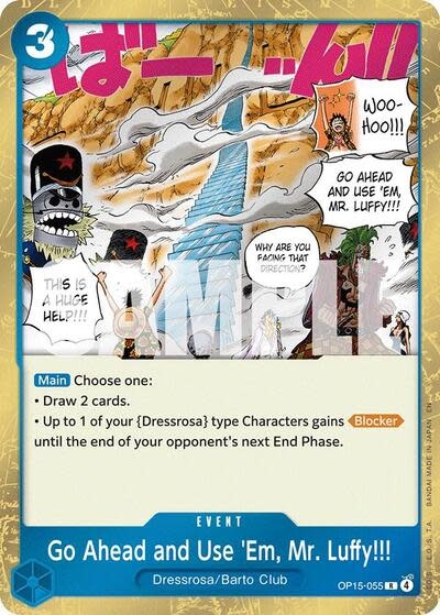 Go Ahead and Use 'Em, Mr. Luffy!!! - OP15-055 (Foil, R)