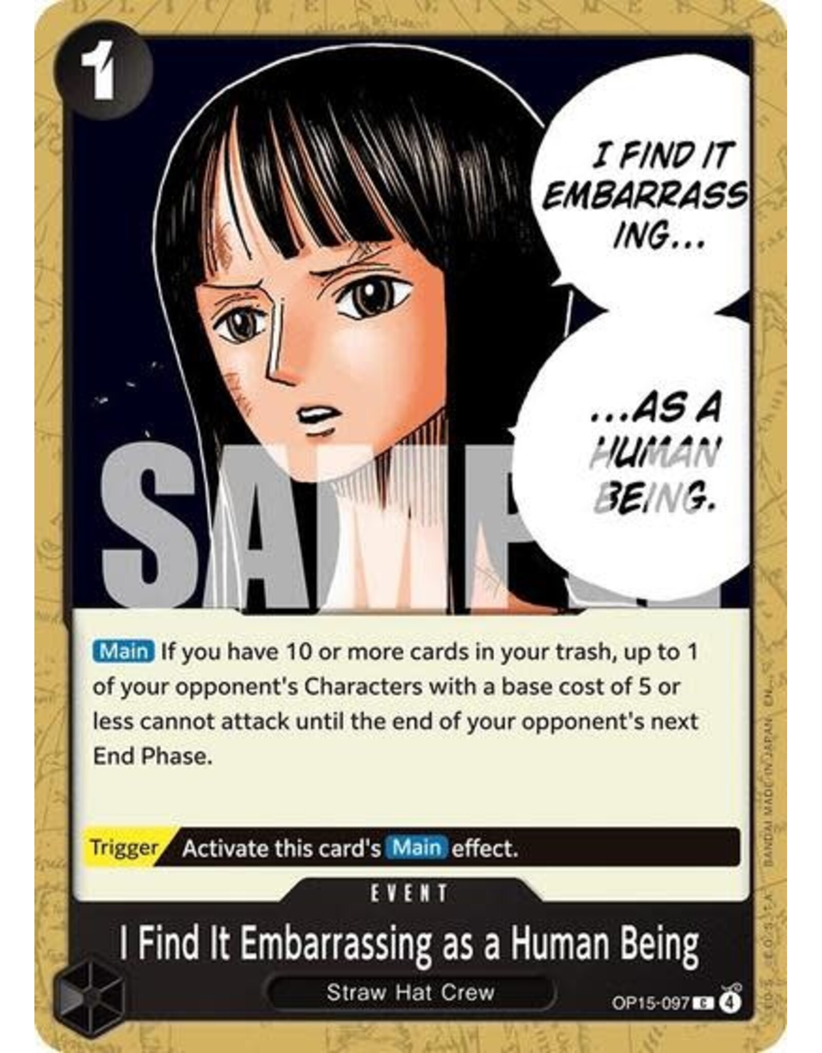 I Find It Embarrassing as a Human Being - OP15-097 (Normal, C)
