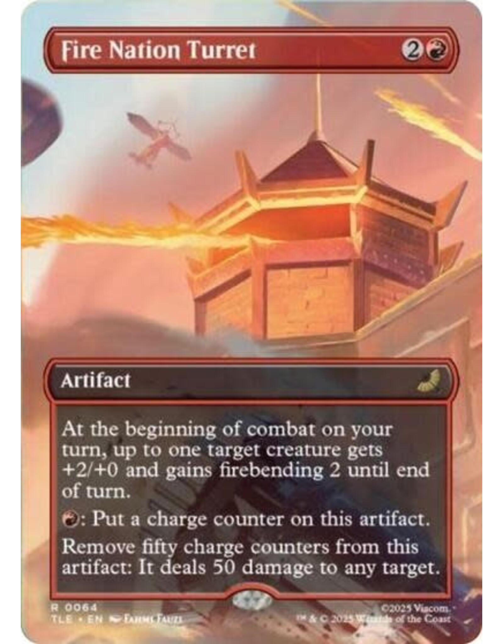 Fire Nation Turret (Borderless) - 64 (Foil, R)