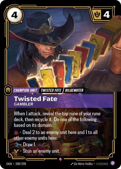 Twisted Fate - Gambler - 200/298 (Foil, Rare)