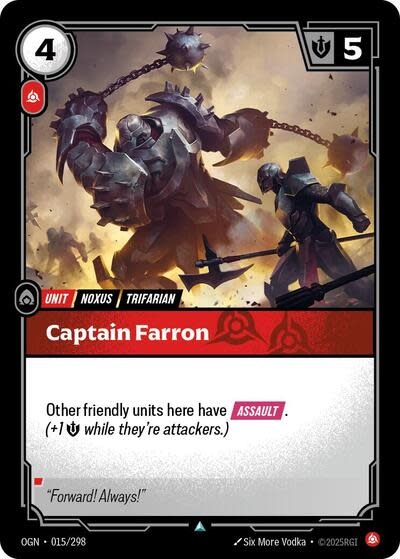 Captain Farron - 015/298 (Normal, Uncommon)