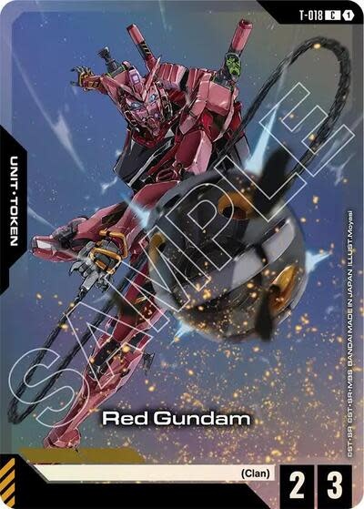 Red Gundam (T-018) (Premium Card Collection Gundam Assemble) (Promo) (Holofoil, Common)